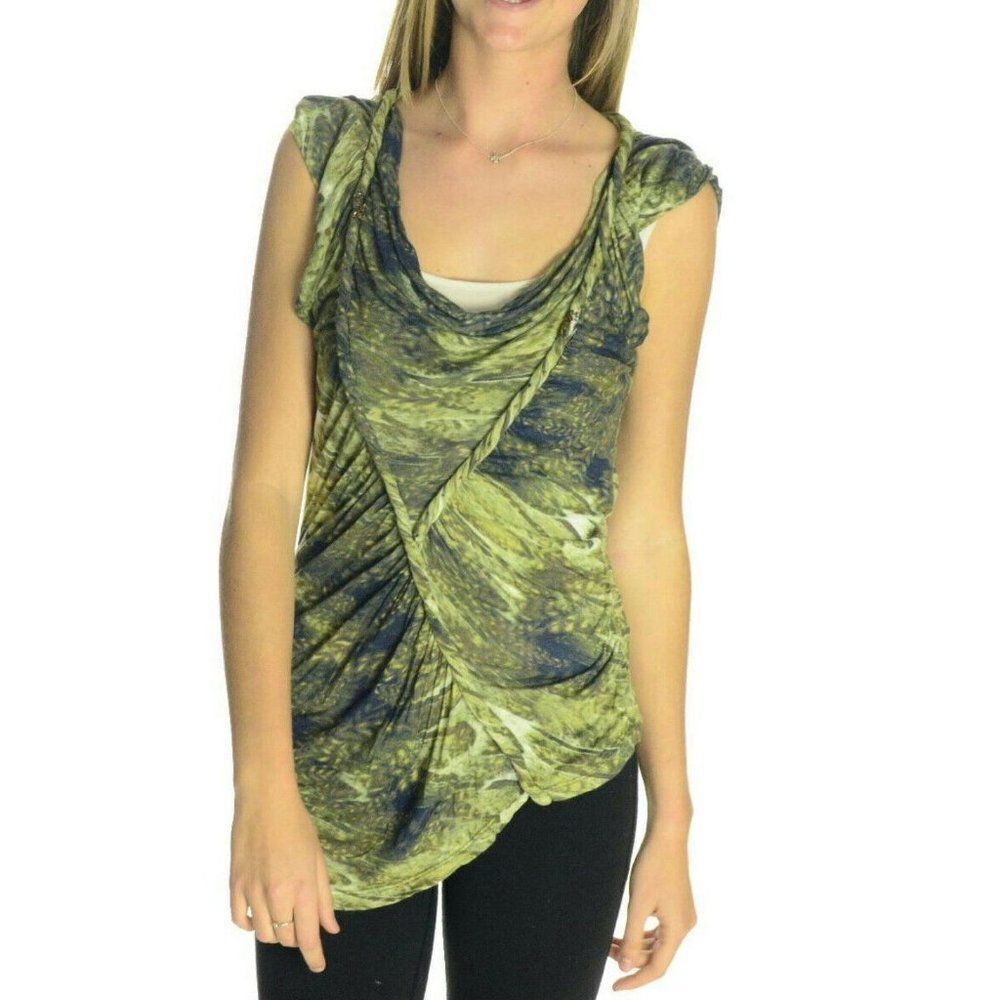 One September Anthropologie Twisted Jersey Top S